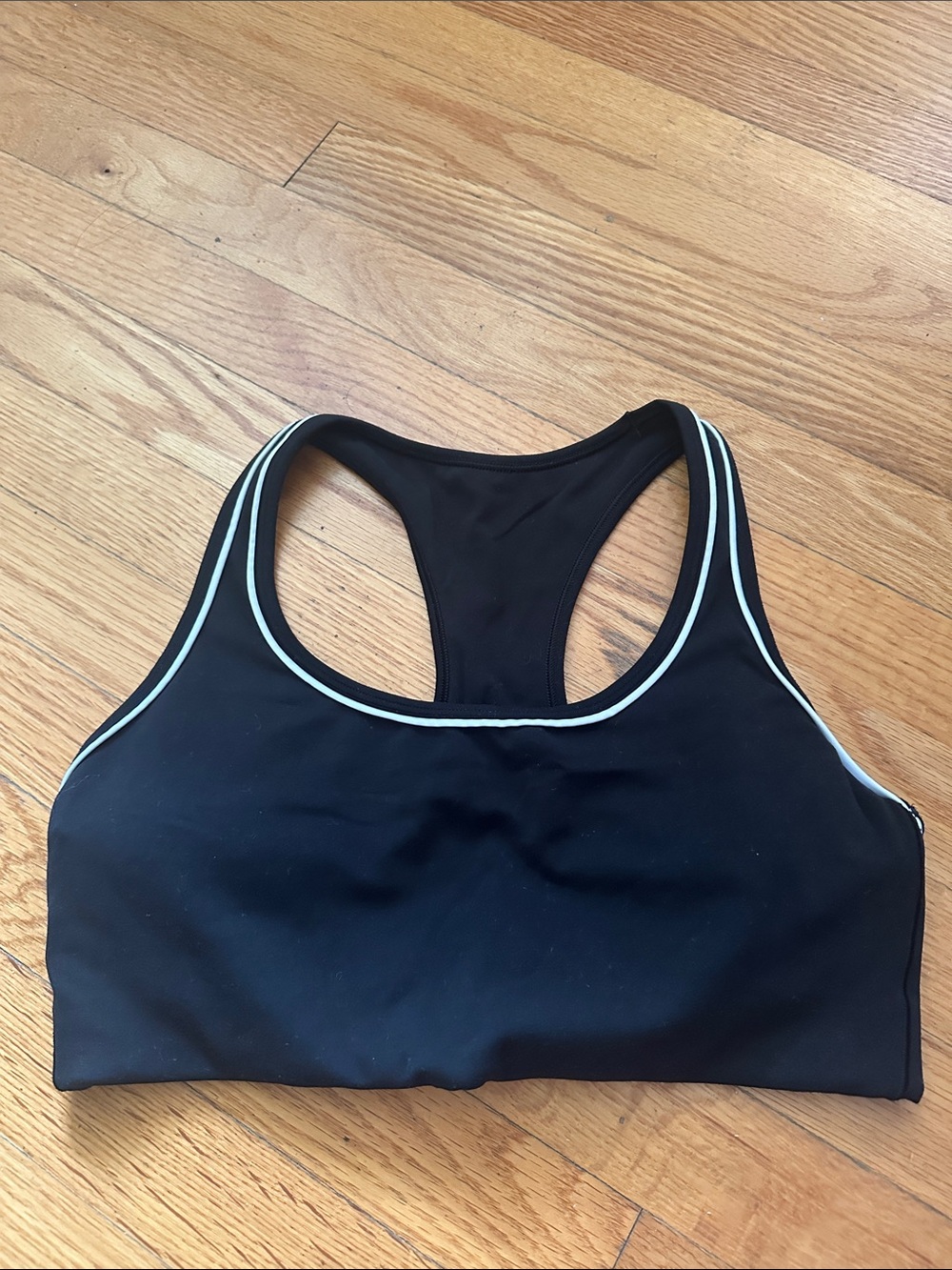Gap fit Black Racerback Sports Bra with Contrast Trim